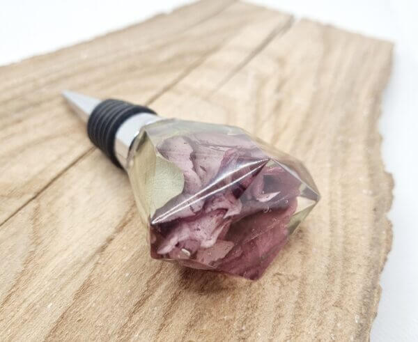 Custom Resin Bottle Stopper with Preserved Flowers - Image 6