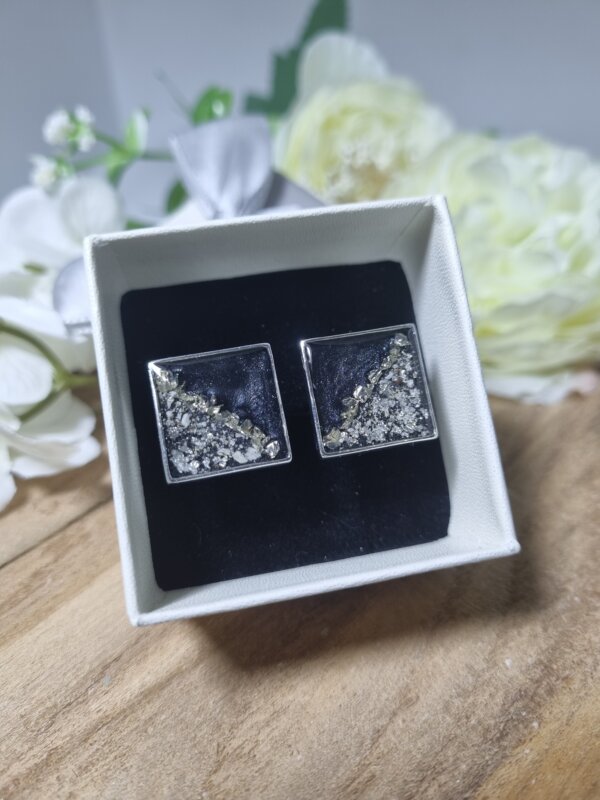 Sterling Silver Cufflinks | Memorial Ashes Jewellery | ResinIt