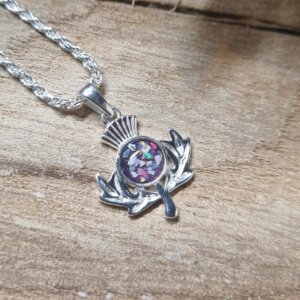 Thistle Memorial Pendant | Memorial Jewellery Aberdeenshire