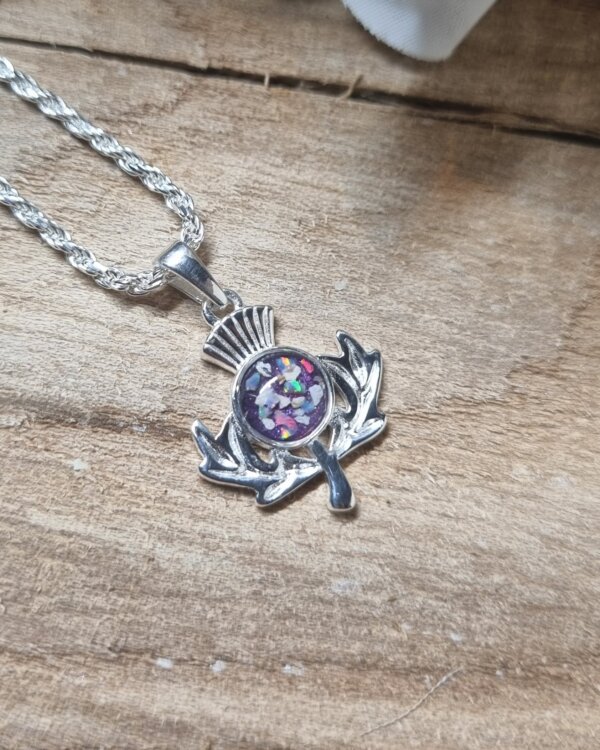 Thistle Memorial Pendant | Memorial Jewellery Aberdeenshire