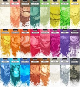 Mica Powder Colour Chart for Memorial Jewellery