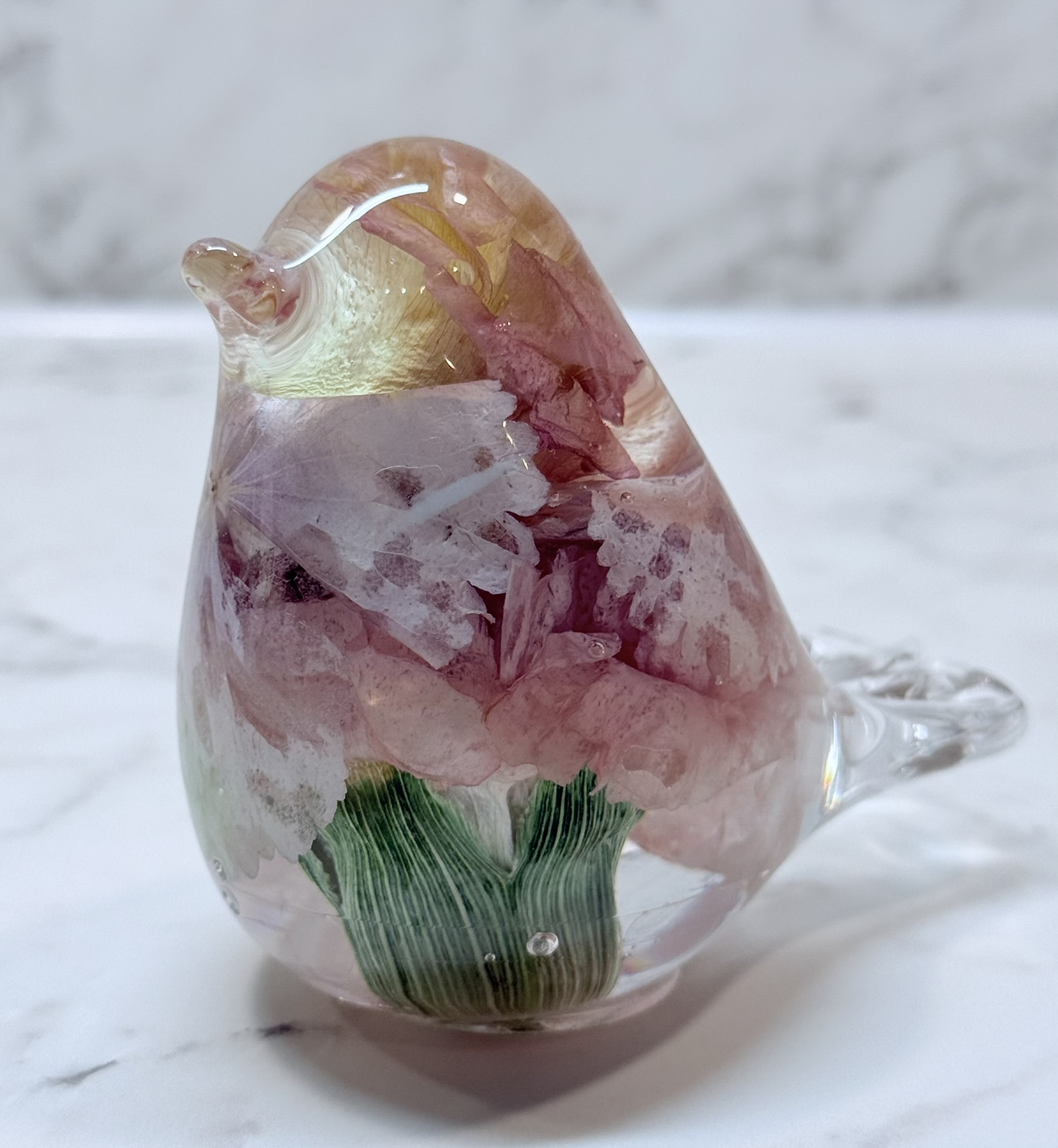 Memorial Robin with Preserved Flowers