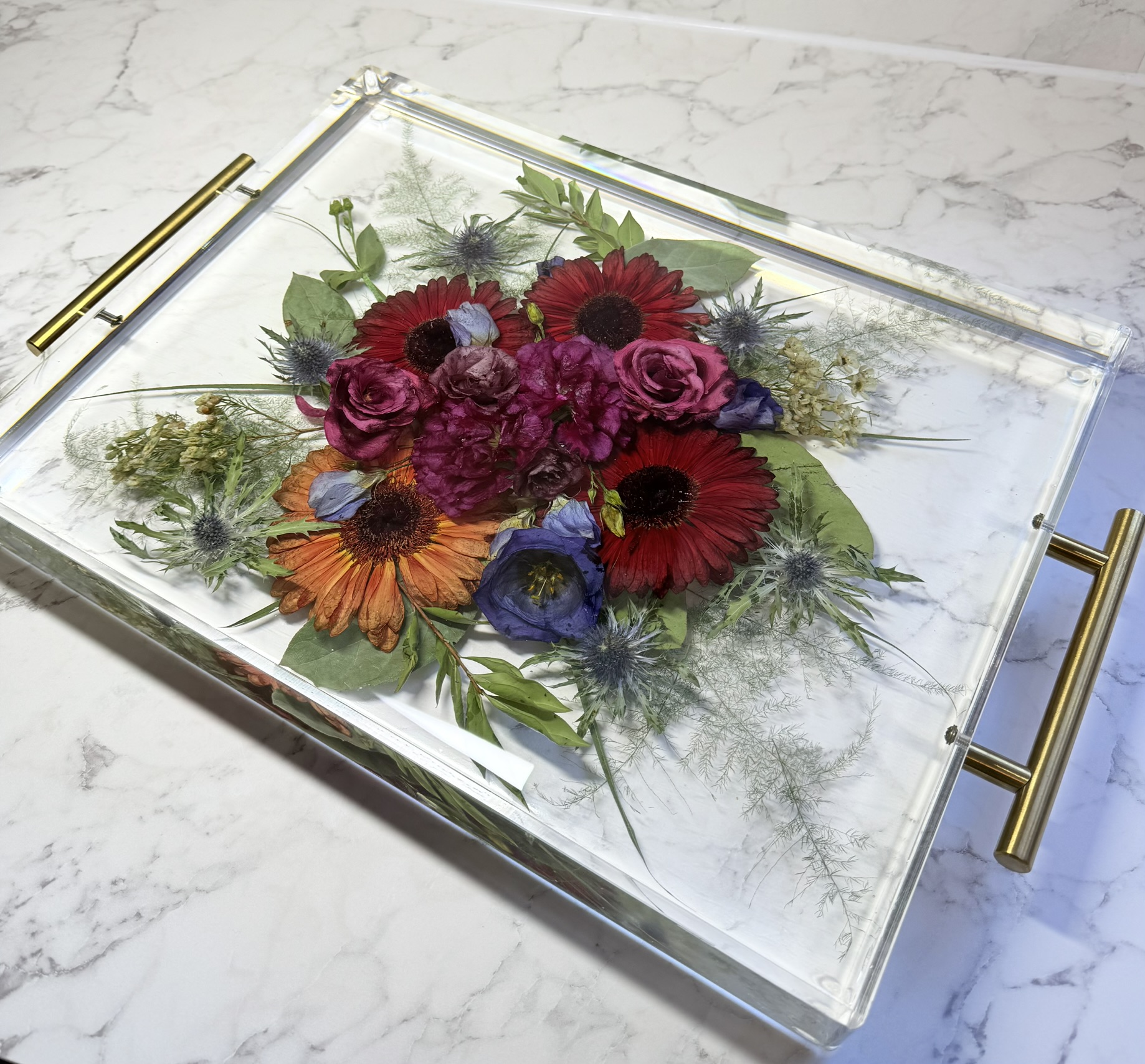 Flower Preservation Resin Tray